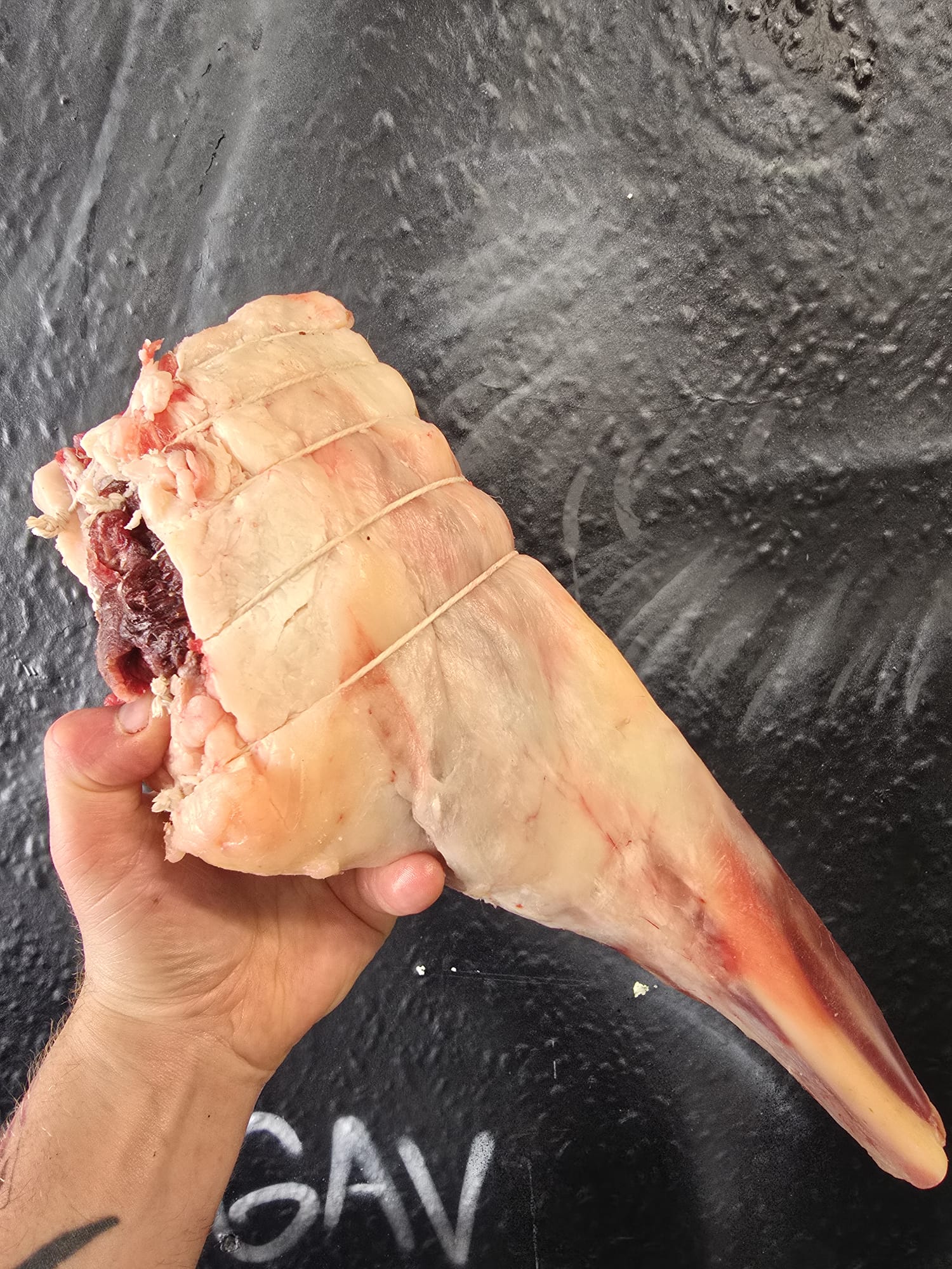 Aged orkney boreray mutton leg bone in