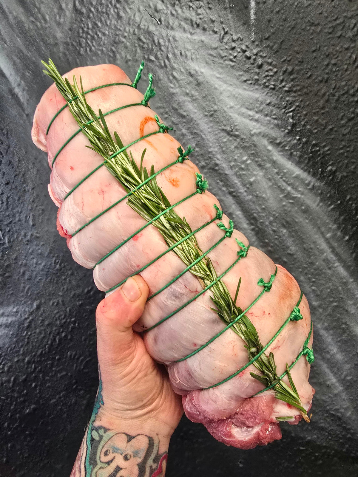 Whole boneless aged yorkshire lamb legs