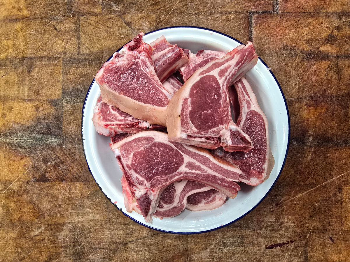10 dry aged yorkshire lamb chops.