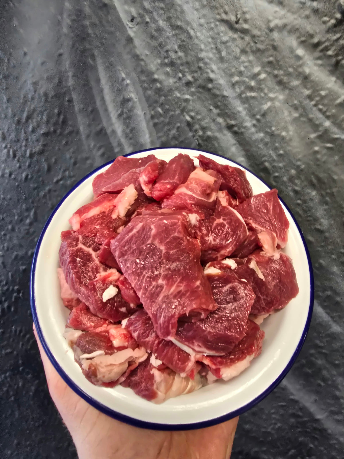 Dry aged Shropshire diced mutton