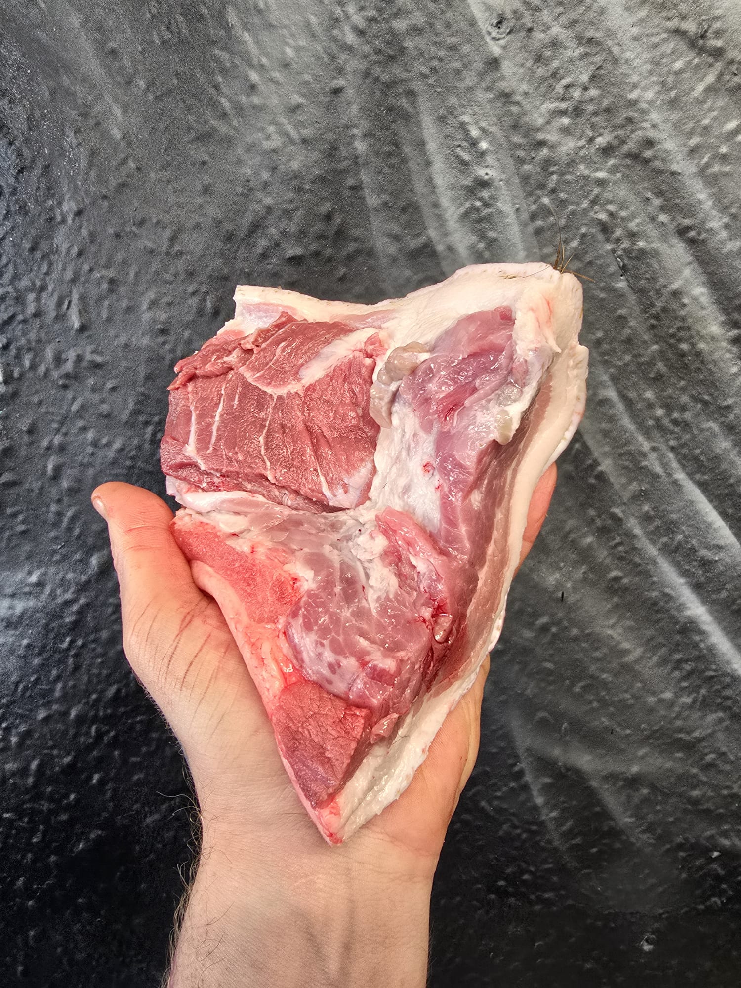 Hidden valley pigs ironage/duroc pork jowl