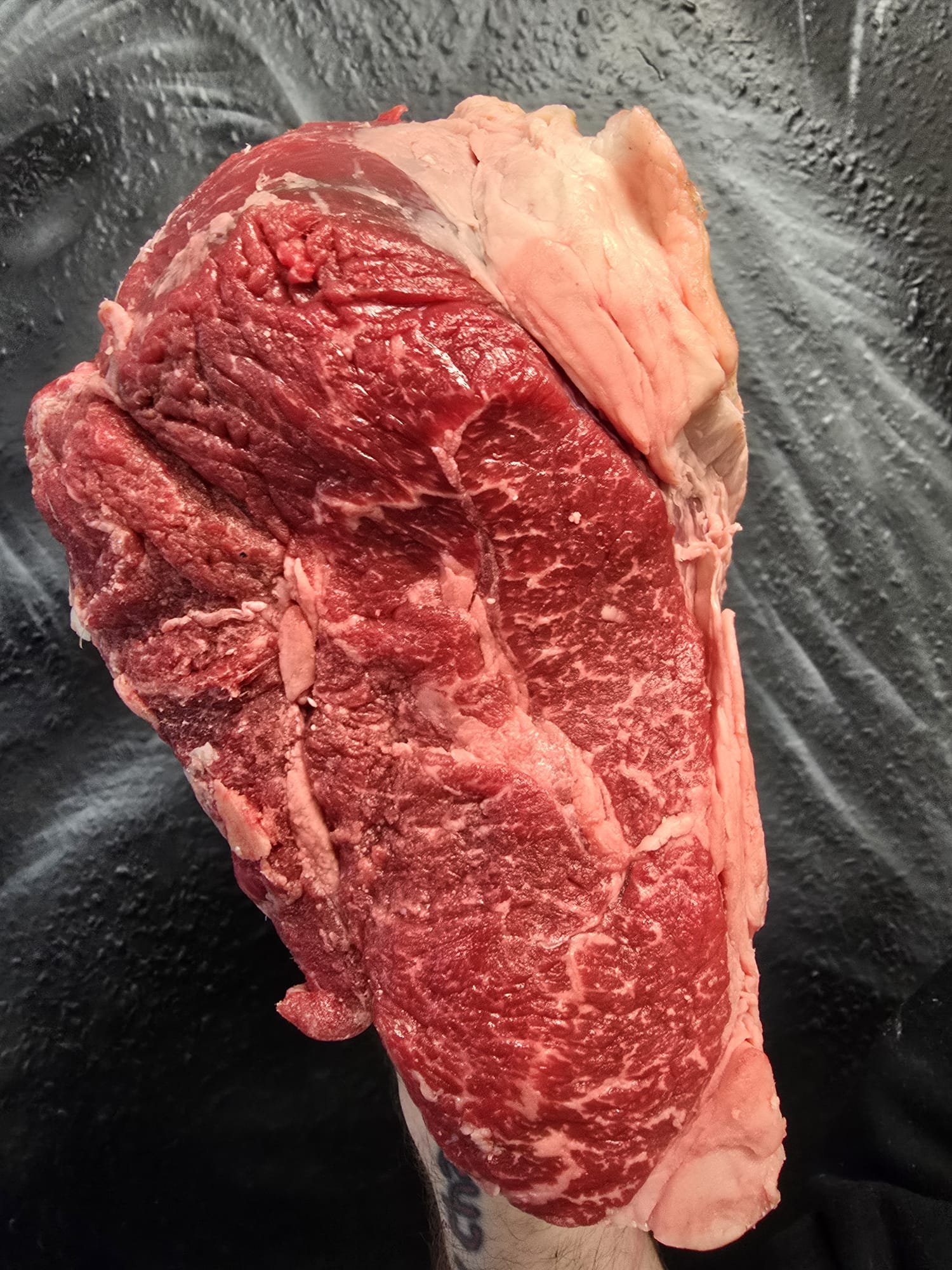 Dry aged yorkshire bred f1 wagyu rump