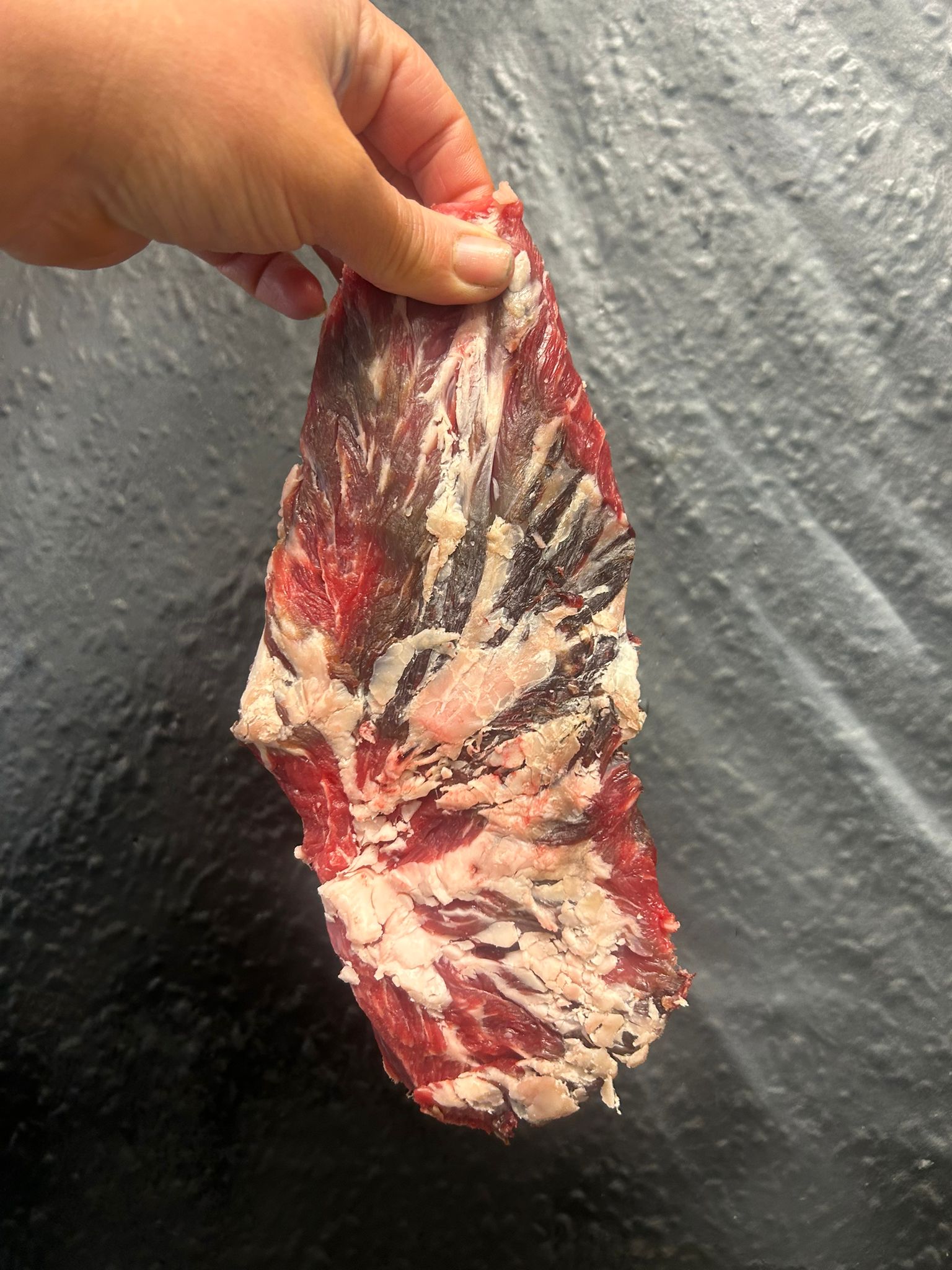 Dry aged yorkshire bred f1 wagyu spider steaks