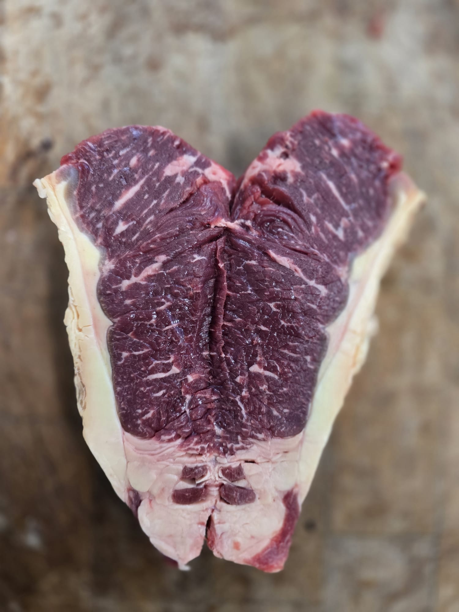 Dry aged heart shaped sharing sirloin