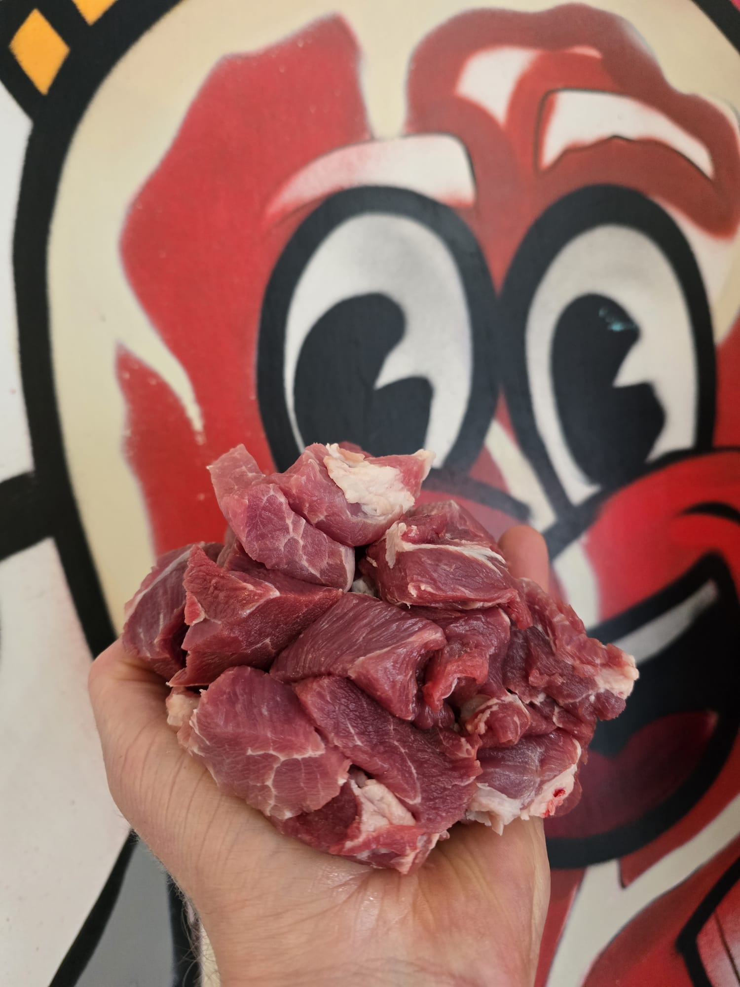 Dry aged english Iberico diced pork