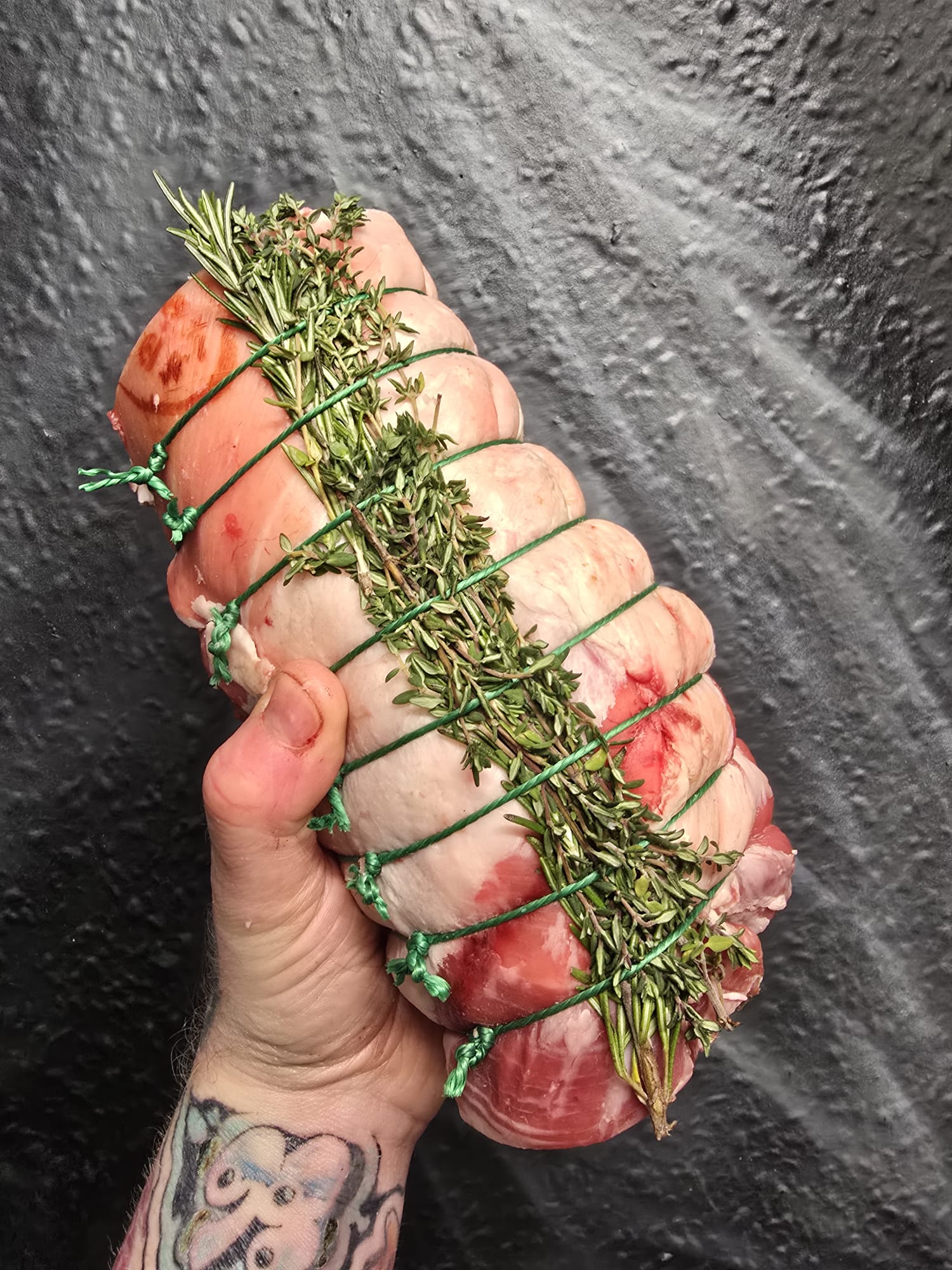 Rolled shoulder of aged yorkshire lamb