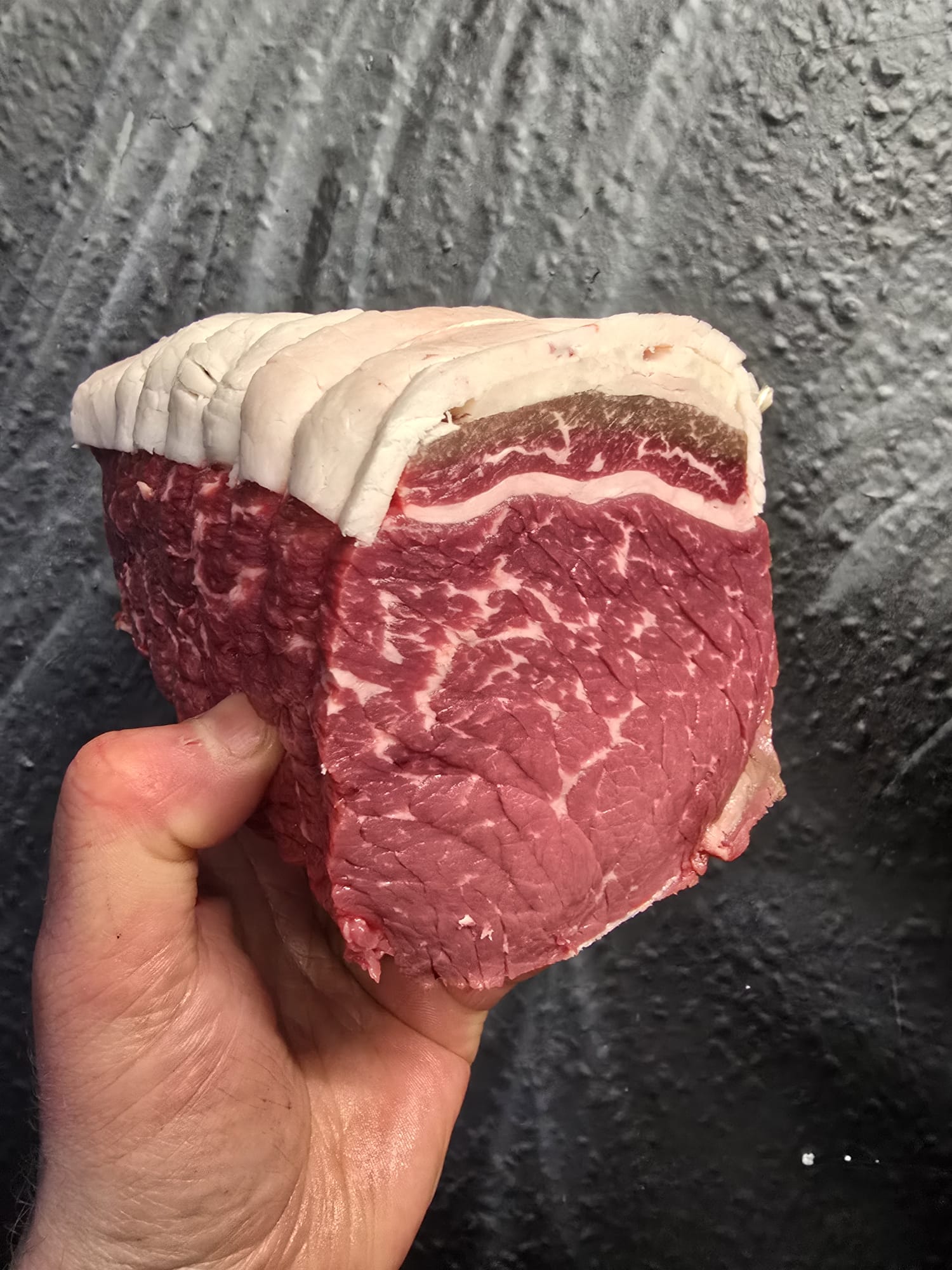 Dry aged yorkshire bred f1 wagyu topside