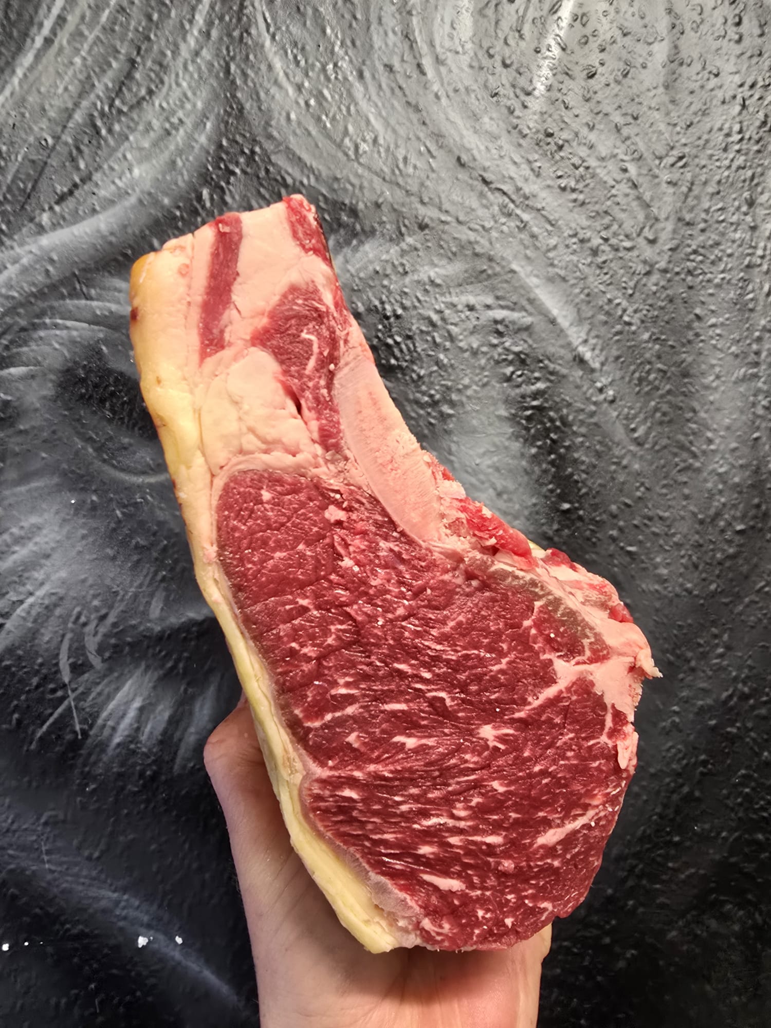 6 week aged retired dairy bone in sirloin (wing rib)