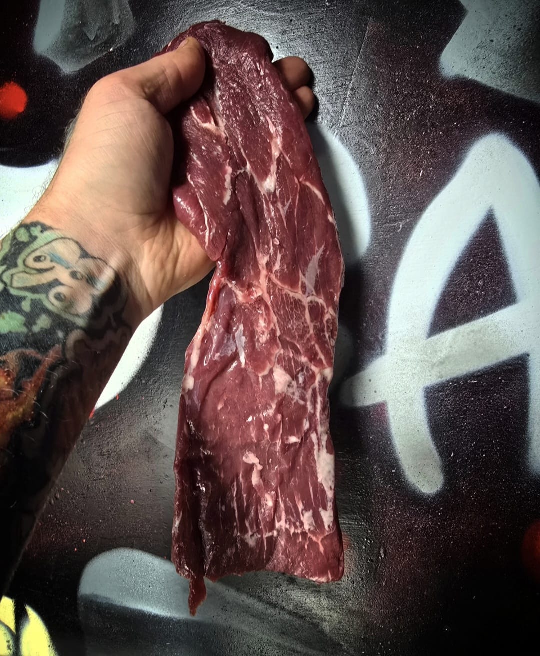 Dry aged f1 wagyu vegas strip steak