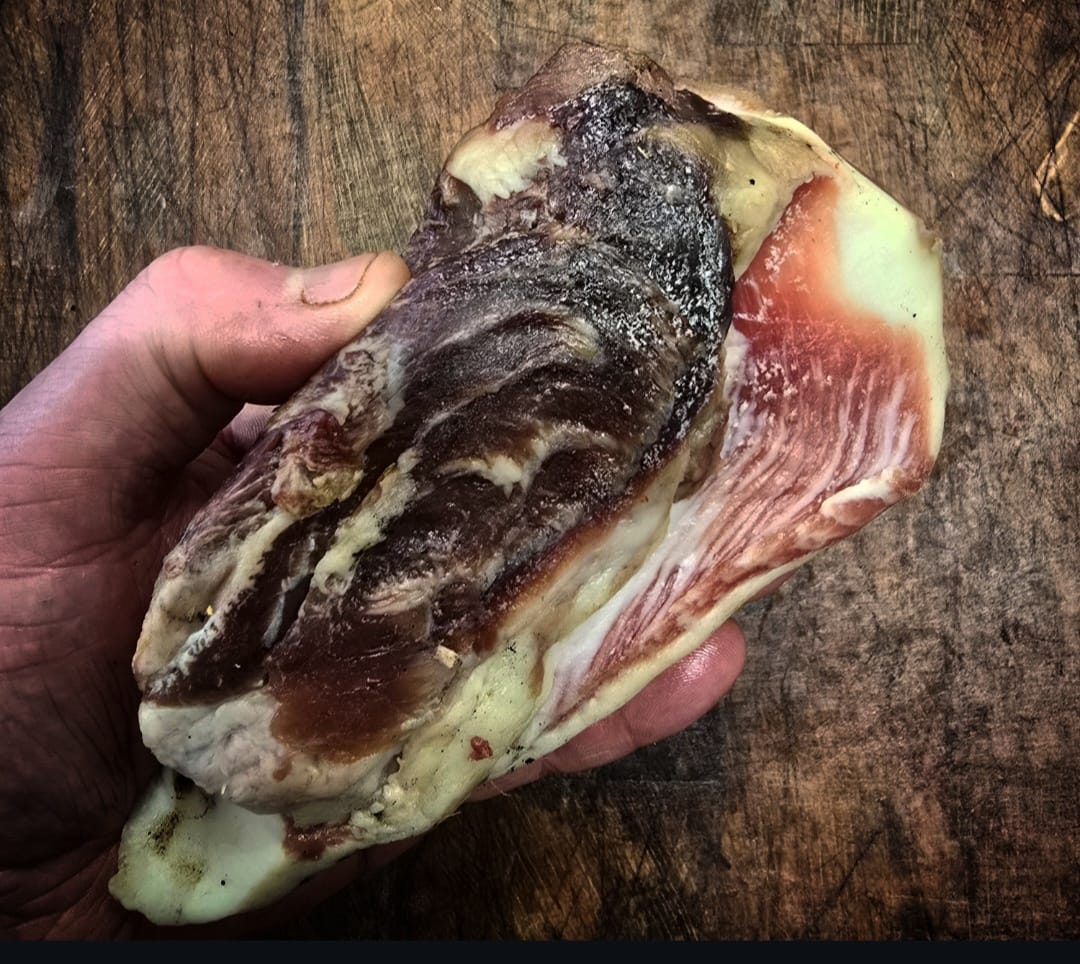 Air dried smoked guanciale