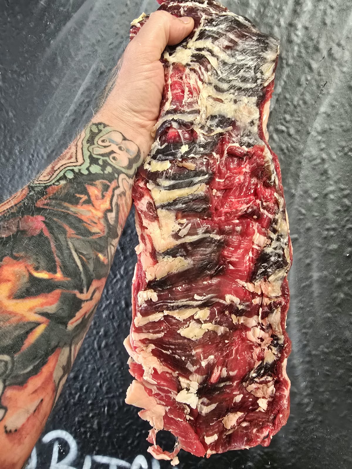 Dry aged galloway/wagyu x thin skirt