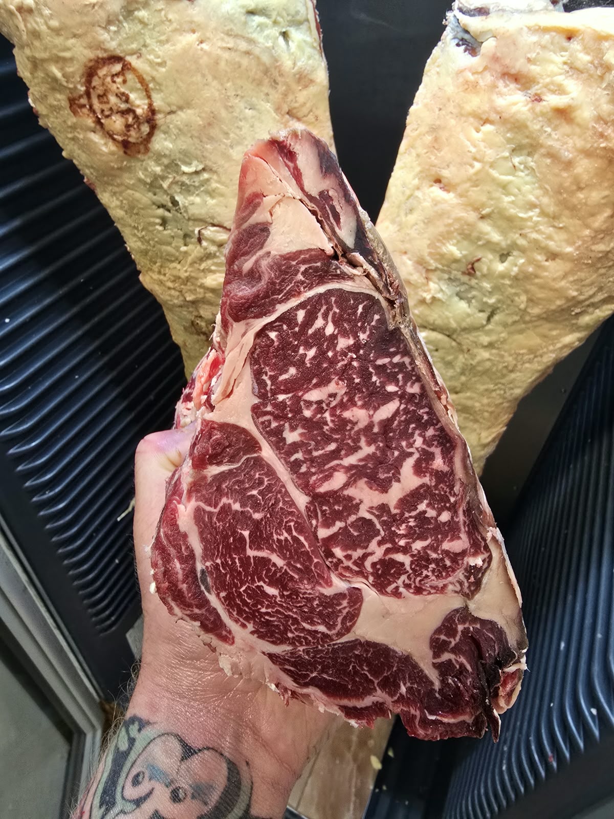 Dry aged jersey retired dairy ribeye steaks