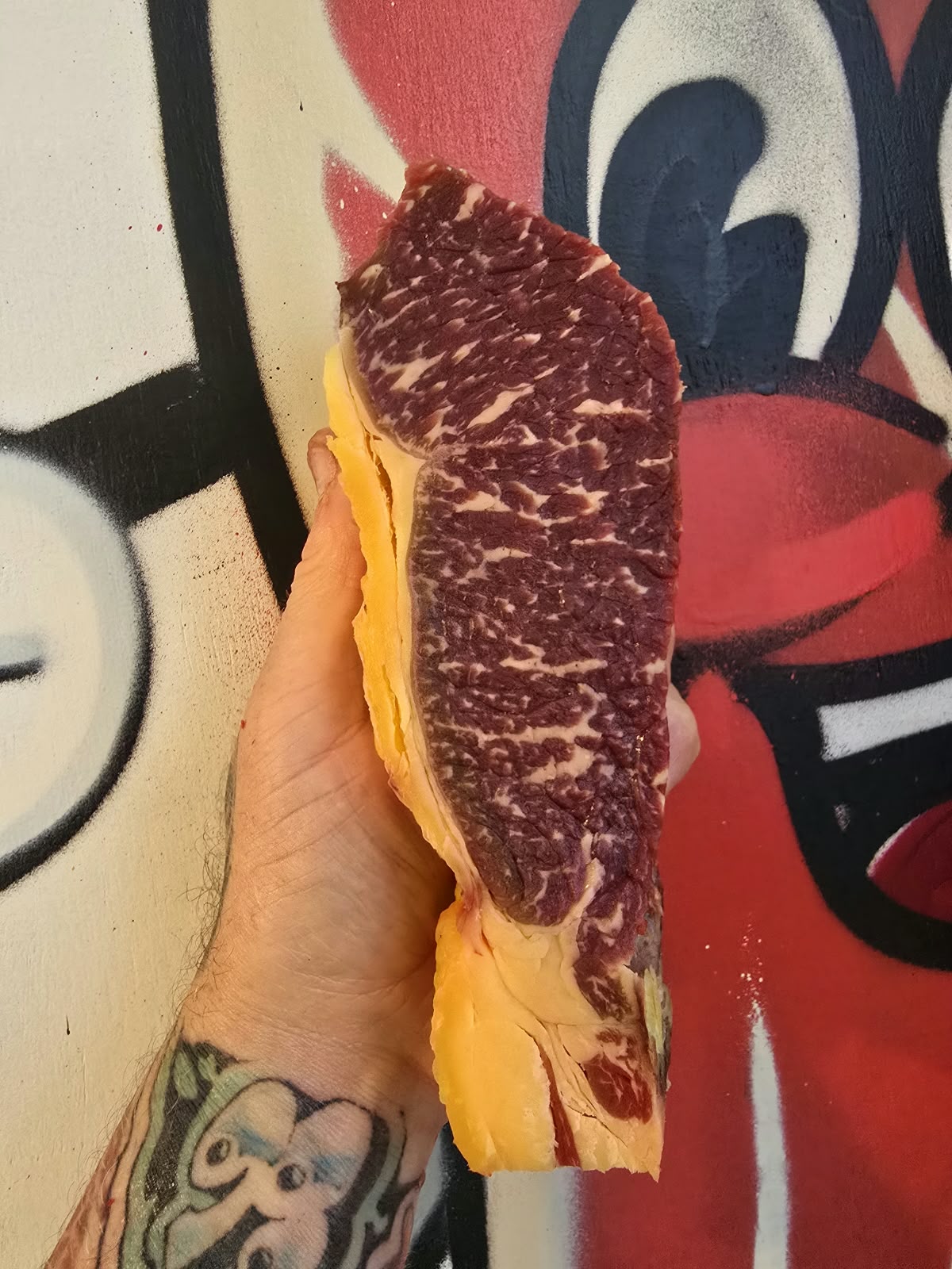 Dry aged jersey retired dairy sirloin steak