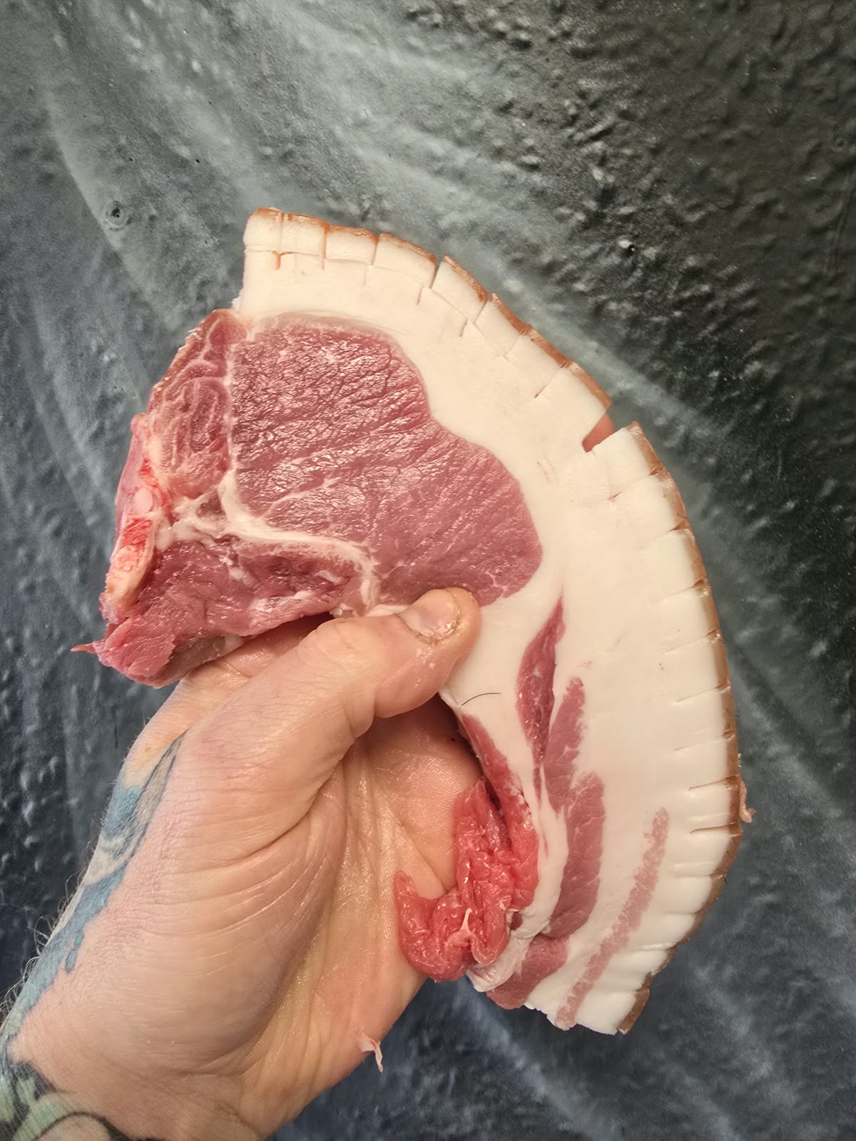 Dry aged iberico pork loin chop