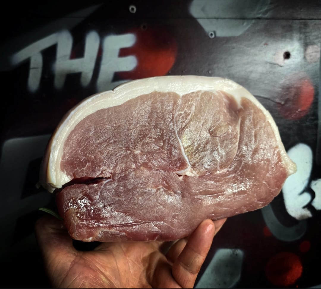 Air dried horseshoe gammon steaks
