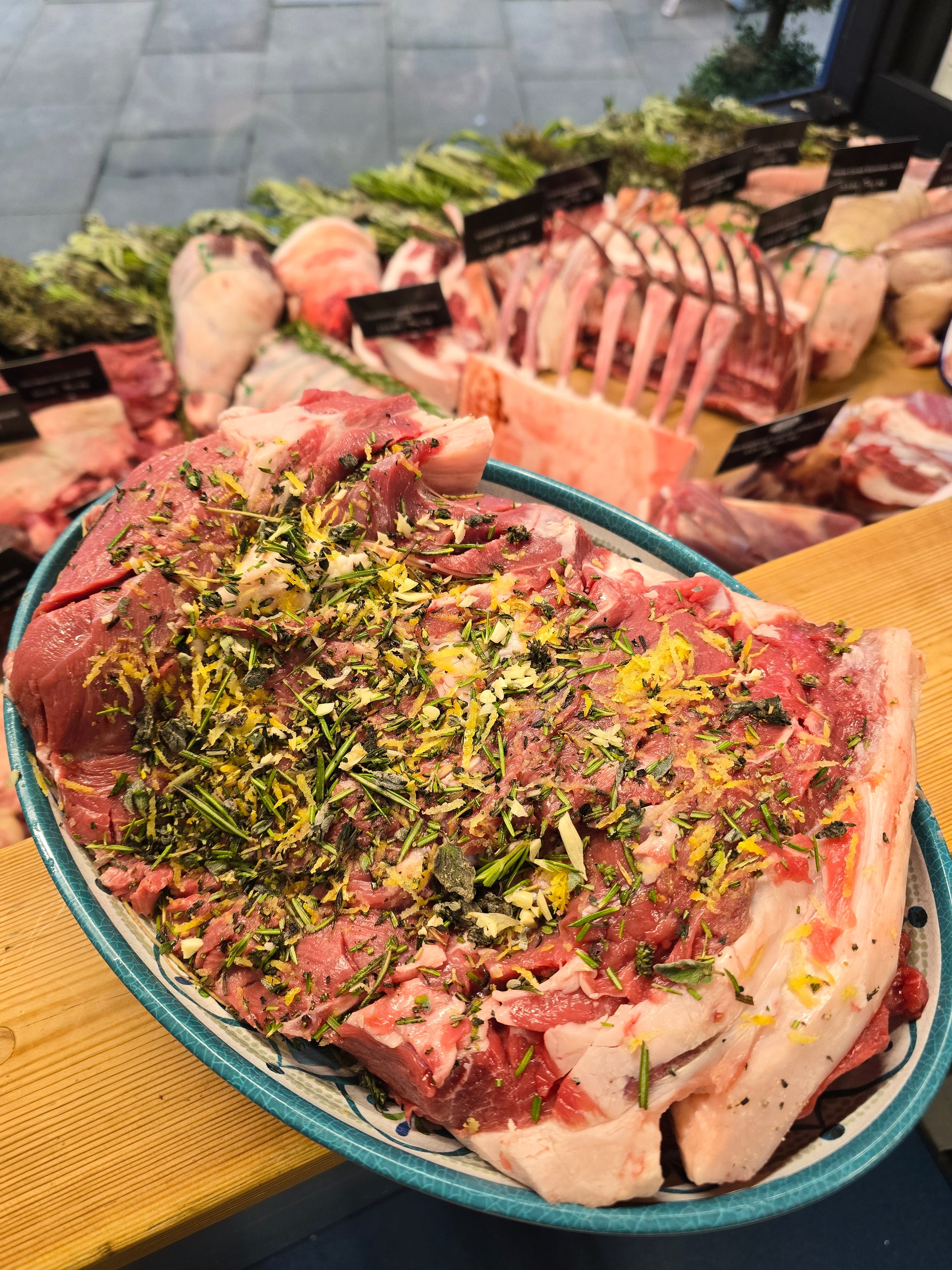 Butterflied leg of lamb